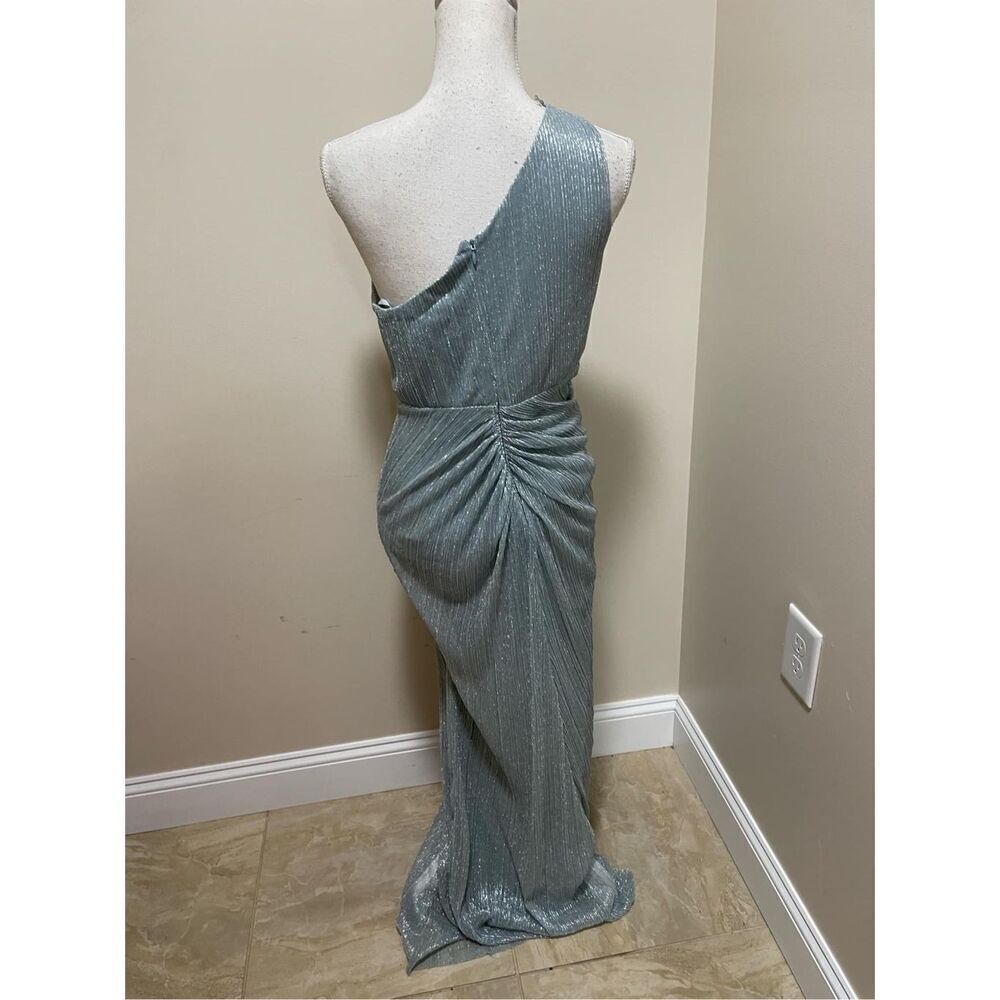 Adrianna Papell Women's Stardust Pleated Draped Gown Size 6 - Picture 7 of 9
